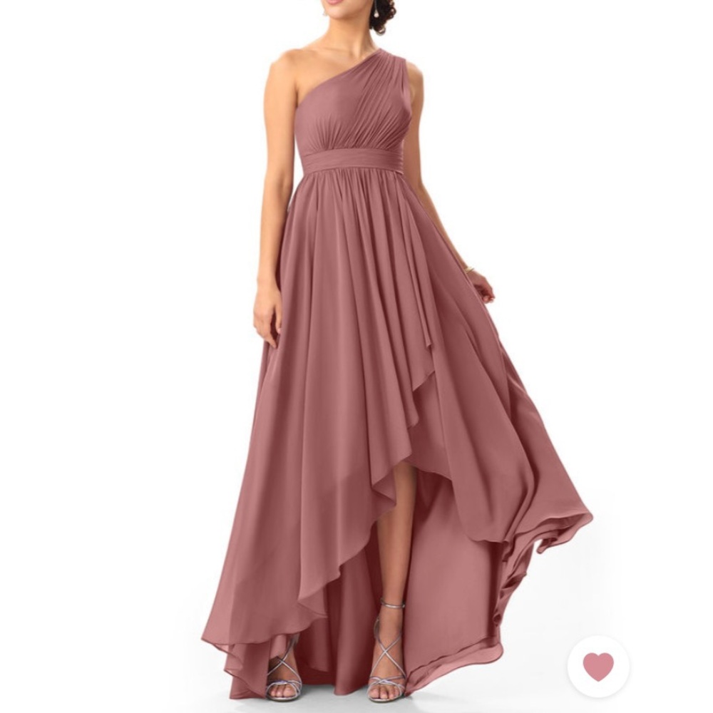 Azazie Mathilda bridesmaid dress in Desert Rose.